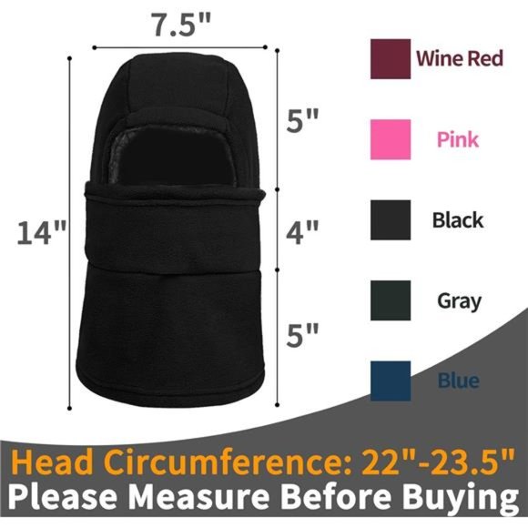 Winter Balaclava Fleece Hood Ski Mask for Women Kids, Thermal Face Cover Hat Cap - Picture 4 of 6